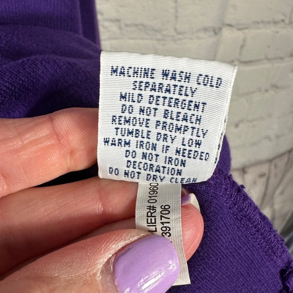 Polo Ralph Lauren Mens XXL Purple Quarter Zip Pullover Cotton Sweater Green Pony